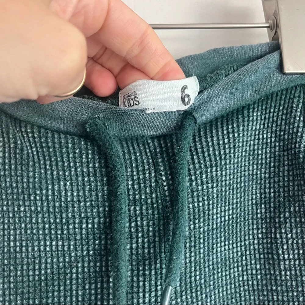 Cotton On Kids Teal Waffle Knit Flare Wide Leg Pants Leggings